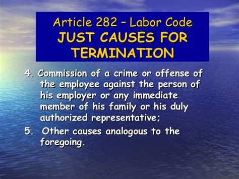 article 282 of the labor code